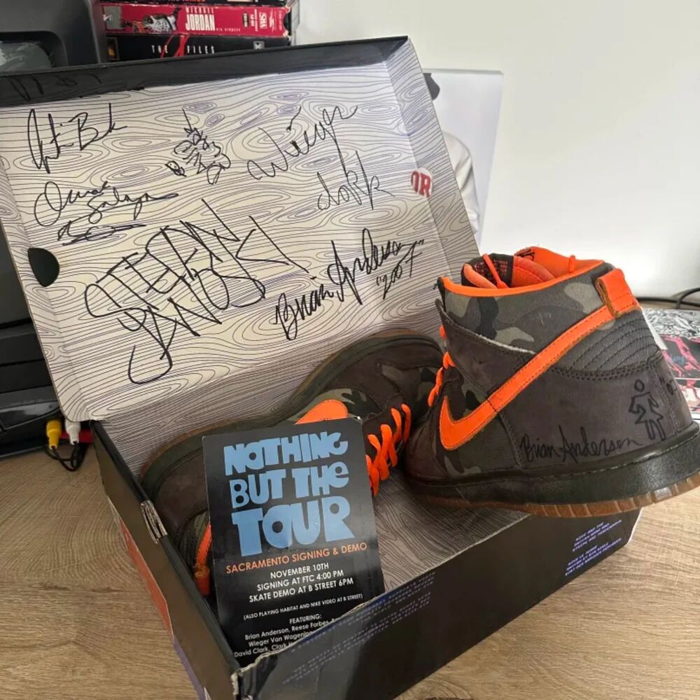 Nike SB Dunk High Brian Anderson SIGNED Nothing But The Truth Size 9 RARE